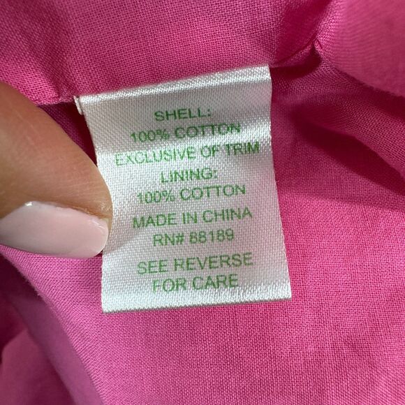 Lilly Pulitzer Bowen Dress Women's 2 Pink Embroidered Strapless Mini A-Line - Picture 6 of 8